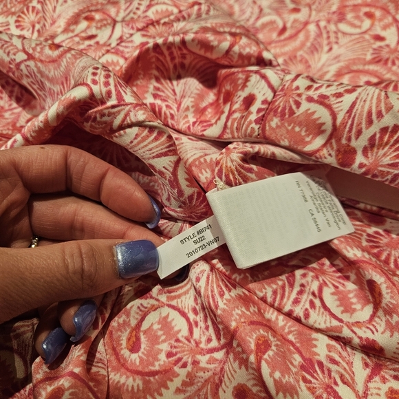 NWT J. Crew Womens Flare Slip Skirt Mermaid Satin Swirl Pink Midi Medium - Picture 5 of 5